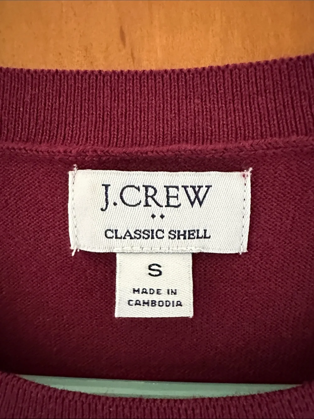 J.Crew Women's Sleeveless Knit Classic Shell - Maroon Small 100% Cotton